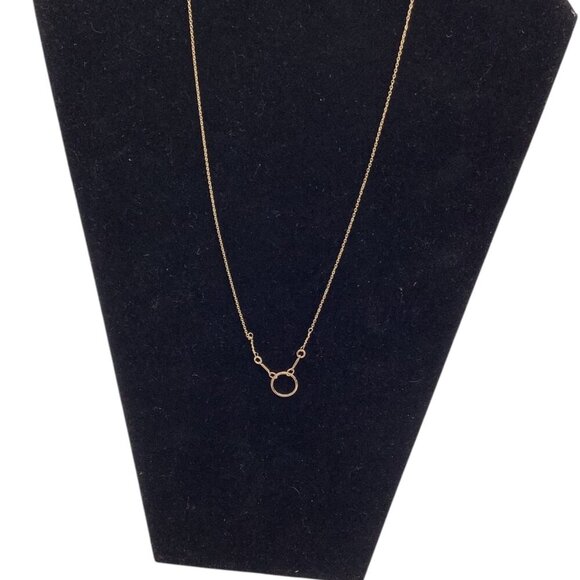 Hand & Heart Gold Open Circle Pendant Necklace I Love You To The Moon & Back - Picture 8 of 9